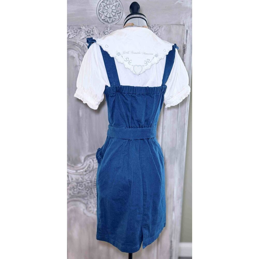 Liz Lisa Sailor Blouse Blue Suspender Ribbon Dress Jfashion Gyaru Himekaji Japan - Picture 8 of 16
